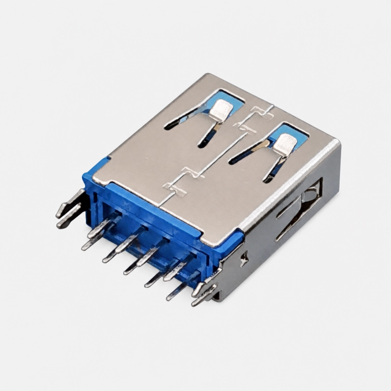 USB 3.0 Type-A Female Vertical DIP Connector ｜ WLU3F0-0911G1205