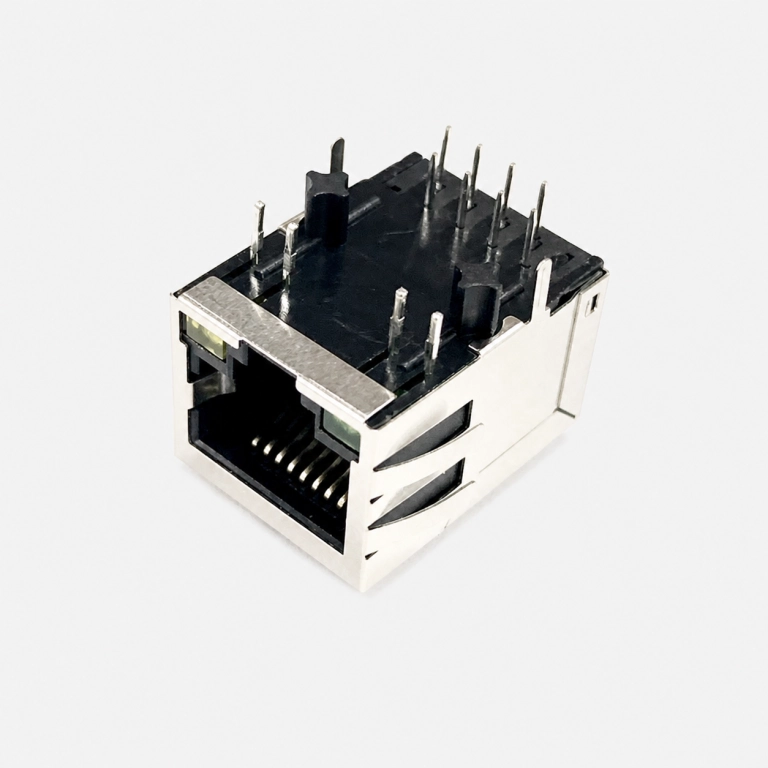 RJ45 8P8C Female Right-Angle 100BASE-T MagJack ｜ WLR4F9-0813A0064