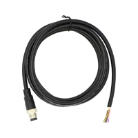 M12 straight pin shaped cable plug harness