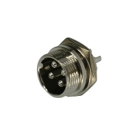 GX12 series M12 circular electrical connector, 4-pin double-faceted positioning male socket