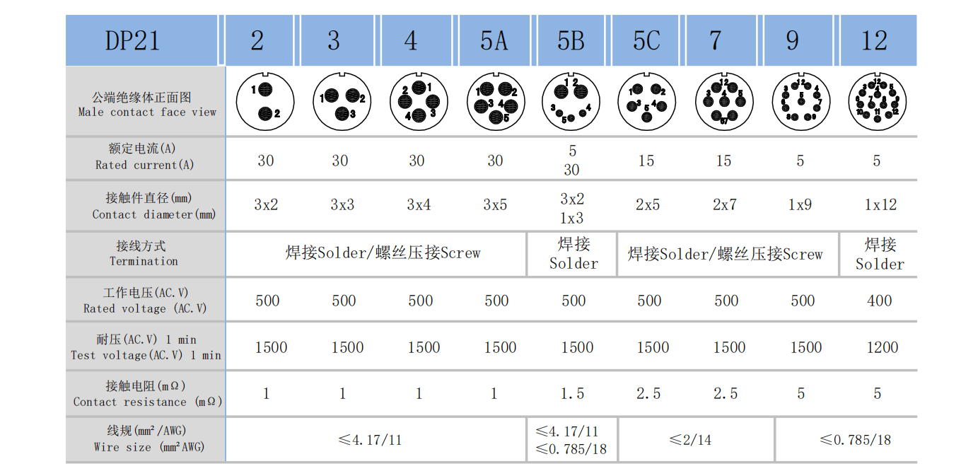 DP21 chip parameters