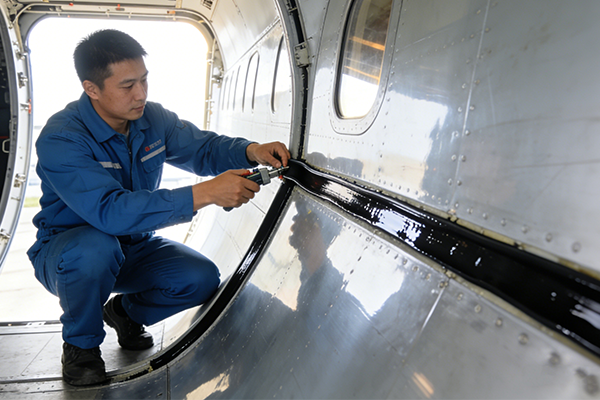 Customized solution for silicone rubber sealing of passenger aircraft