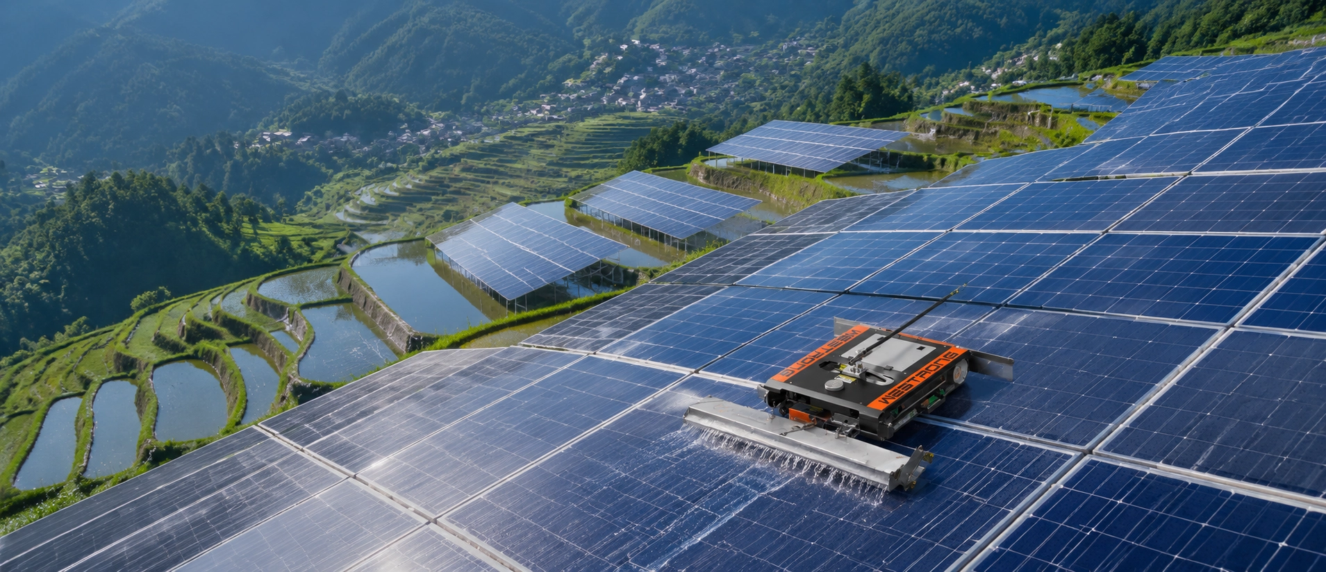 Agrivoltaic Solar Panel Cleaning