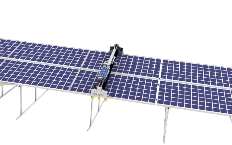 Utility-Scale Solar Panel Cleaning Robot|JR Series