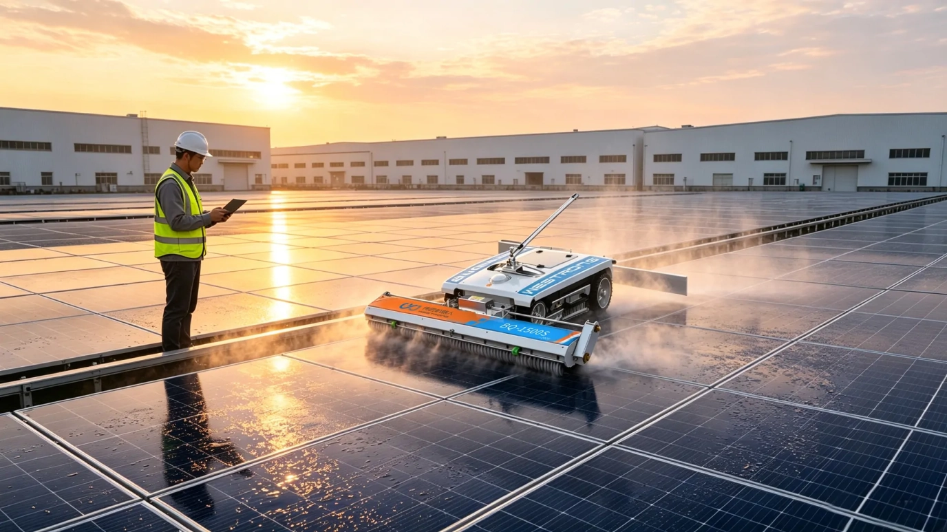 Cleaning Planning for a 15.95 MW Multi-Roof Industrial PV Site