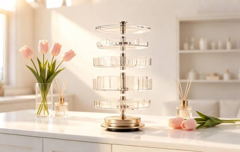Rotating Makeup Organizer: Design, Manufacturing, and Retail Display Benefits