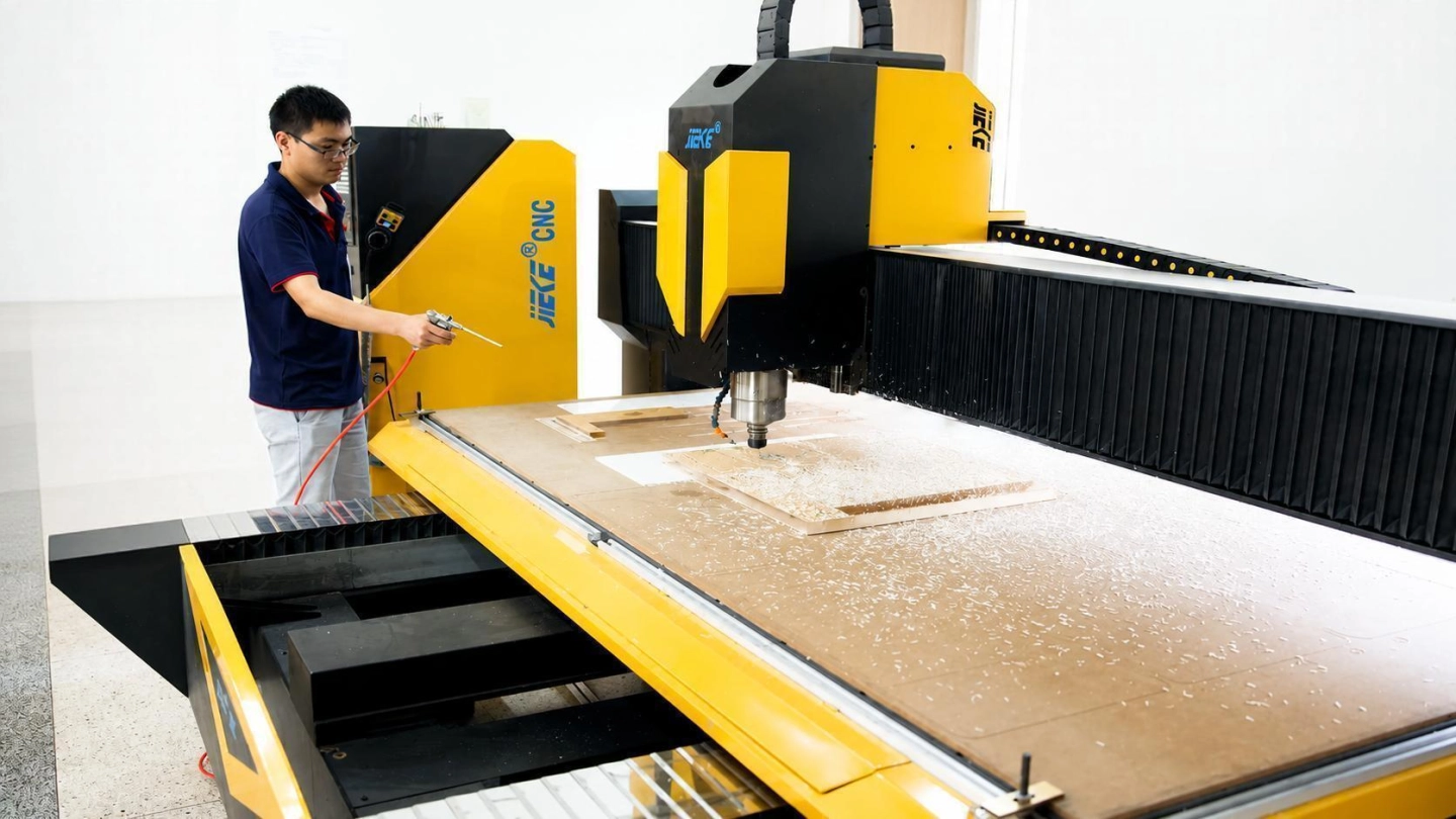 CNC routing and drilling clear thick acrylic plate