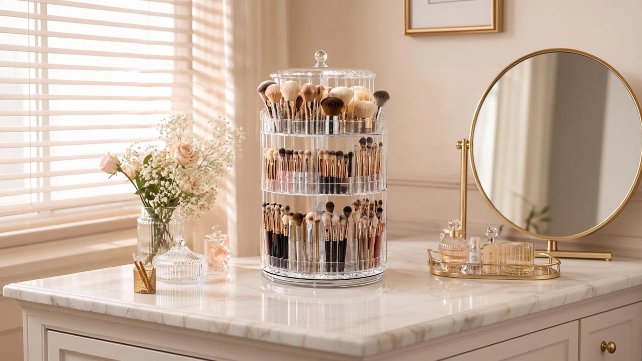Acrylic Makeup Brush Tower