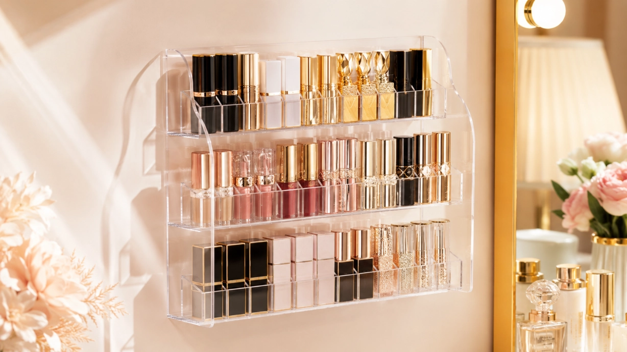 Wall-Mounted Lipstick Display