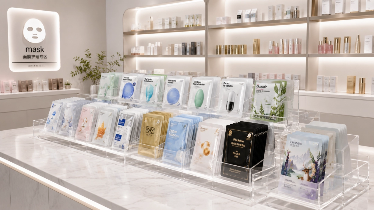 Tiered Sheet Mask Display