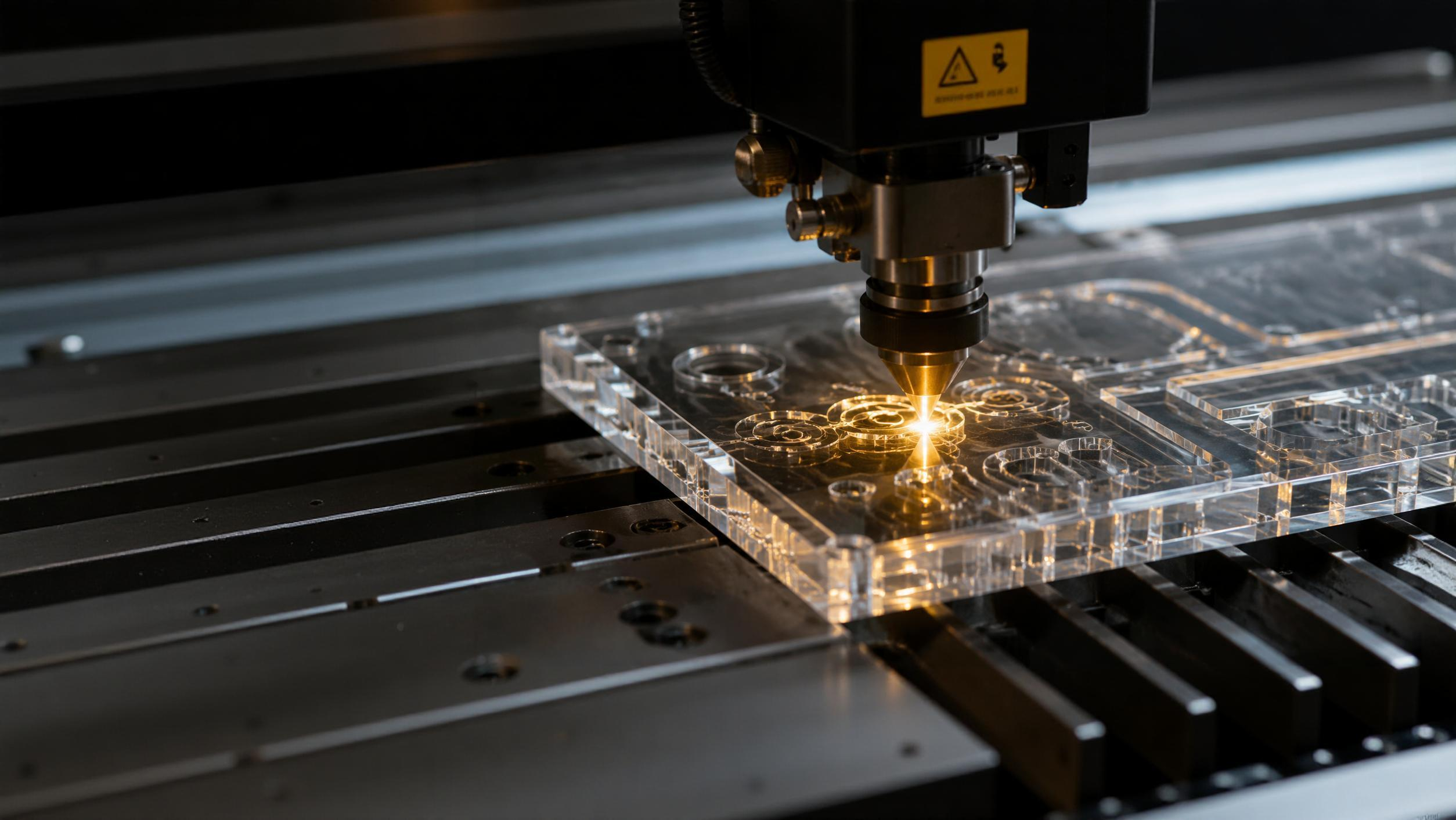 CNC machining clear acrylic sheet for custom cosmetic display stands