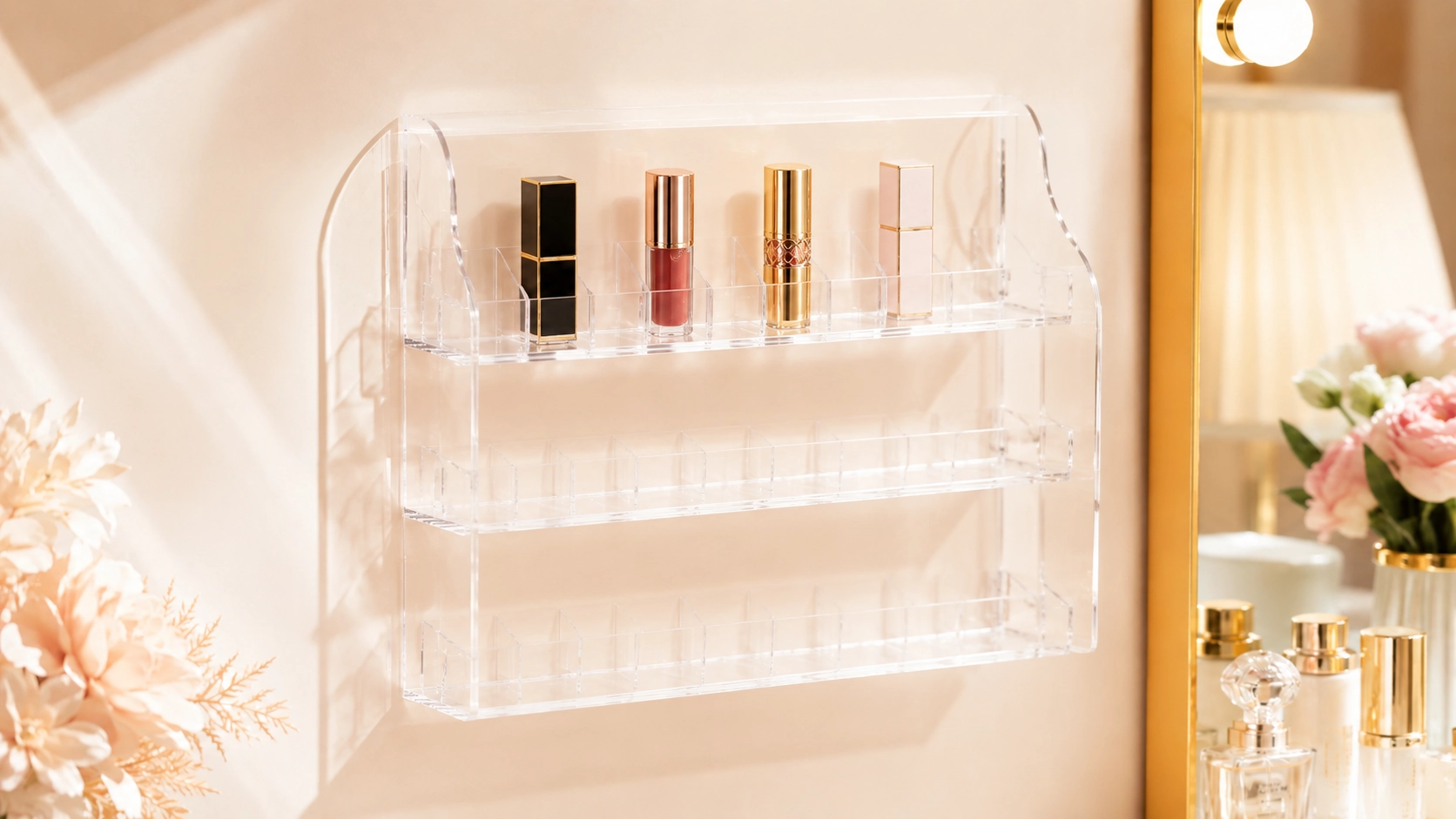 Wall-Mounted Lipstick Display