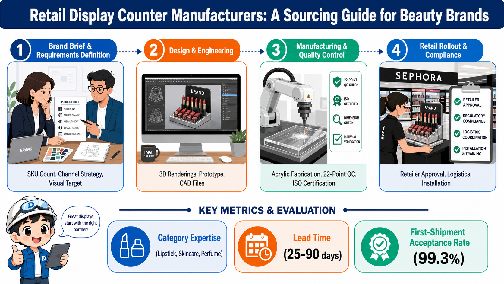 Retail Display Counter Manufacturers: A Sourcing Guide for Beauty Brands