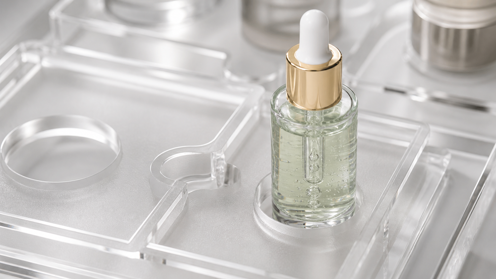 Fix Skincare Tester Clutter in Beauty Counters: Acrylic Display Blueprint