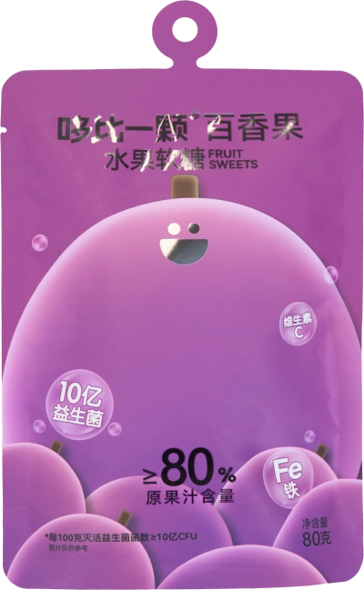 Dobby Single Passion Fruit Gummy Candy 80g