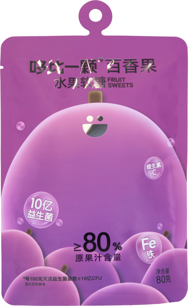 Dobby Single Passion Fruit Gummy Candy 80g