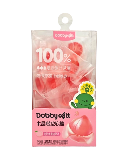 Dobby Crystal Peelable Ripe Peach Gummy 103g