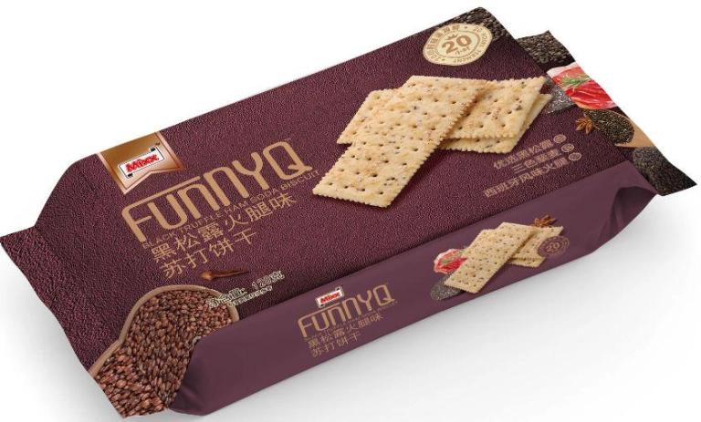 FunnyQ Black Truffle & Ham Flavor Soda Crackers