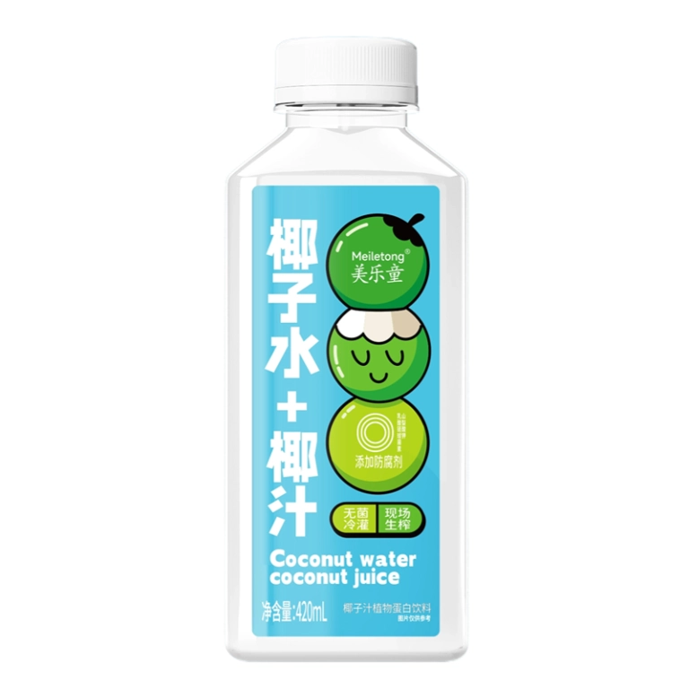 Meiletong Coconut Water & Coconut Milk Drink (Square Bottle)