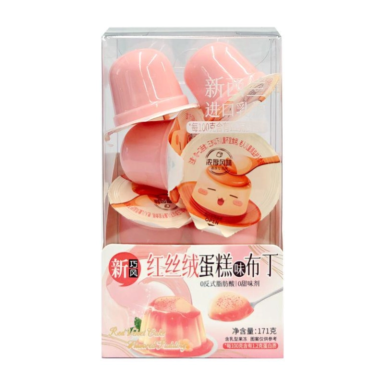 Xinqiaofeng Red Velvet Cake Flavor Pudding 171g