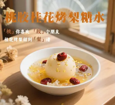 Peach Gum & Osmanthus Baked Pear