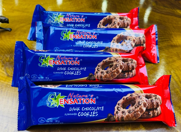 Halal Certification 80 grams of dark chocolate cookies