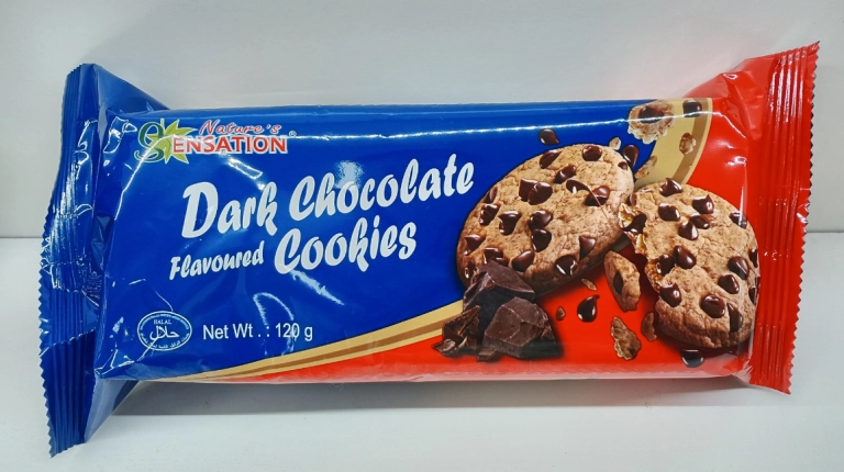 Halal Certification 120 grams of dark chocolate cookies