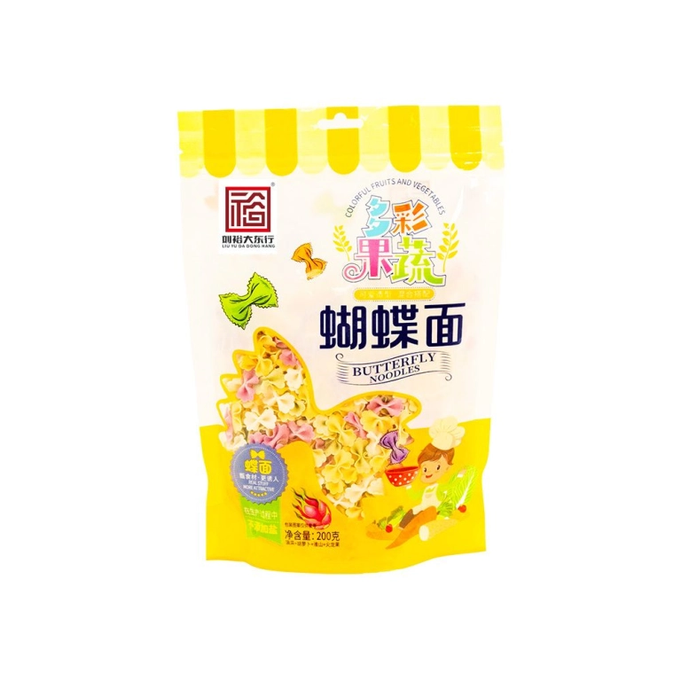 【Halal】Liu Yu Da Dong Hang Colorful Fruit & Veg Butterfly Noodles (Blue) 200g