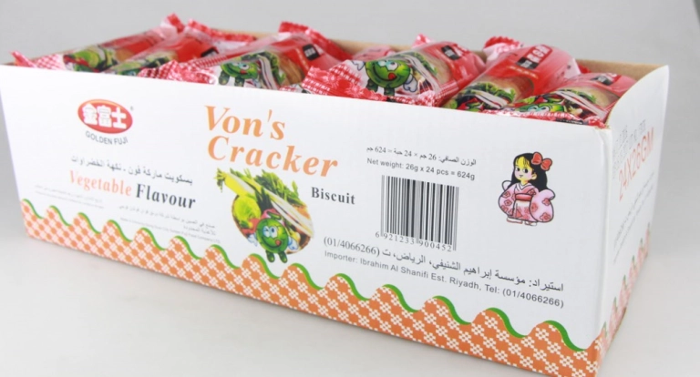 【Halal】26g24pcs Von's Cracker Vegetable