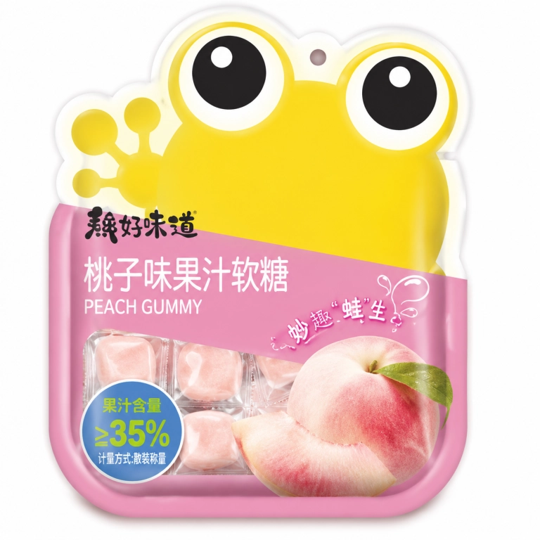 【Halal】Konjac White Peach Fruit Juice Gummy