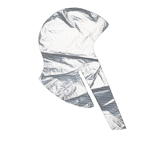Clear PE cape folded to show the broad drape and neck ties thumbnail