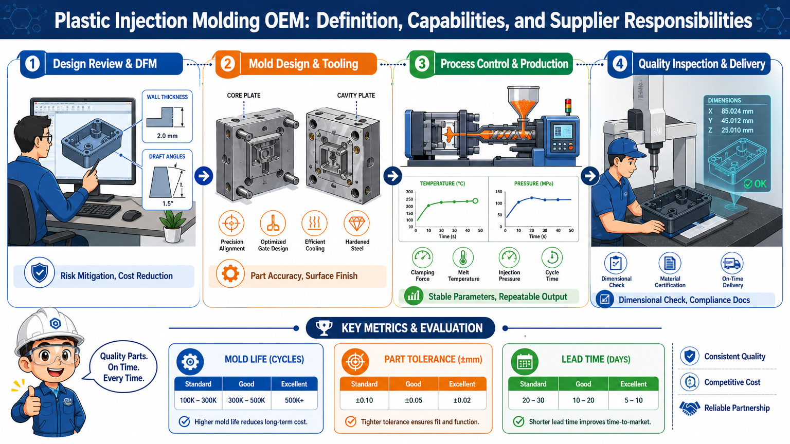 Plastic Injection Molding OEM: Definition, Capabilities, and Supplier Responsibilities
