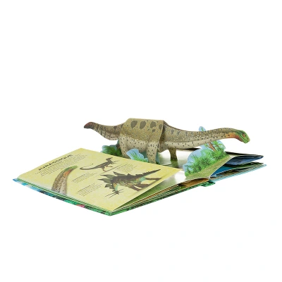 Dinosaure personnalisé 3D livre de papier du Conseil des enfants du livre