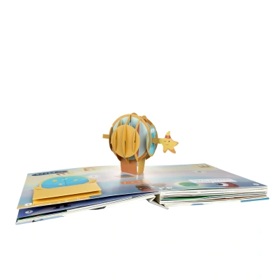 Livre d'aventure 3D Pop-Up-Explorateur aux grands yeux et la planète étoilée