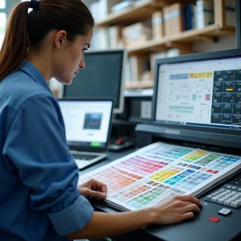 La fidélité élevée de couleur exige dans l'impression de manuel, rendant les graphiques cohérents difficiles à réaliser.