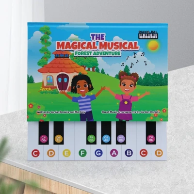 Interactive Piano Learning Sound Book for Kids | Bilingual Music & Lights Early Education Toy