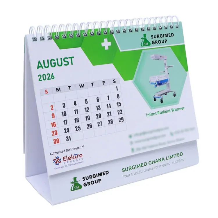 2026 Custom Desktop Calendar – Corporate Promotion with Monthly Holiday Reminders & Branding