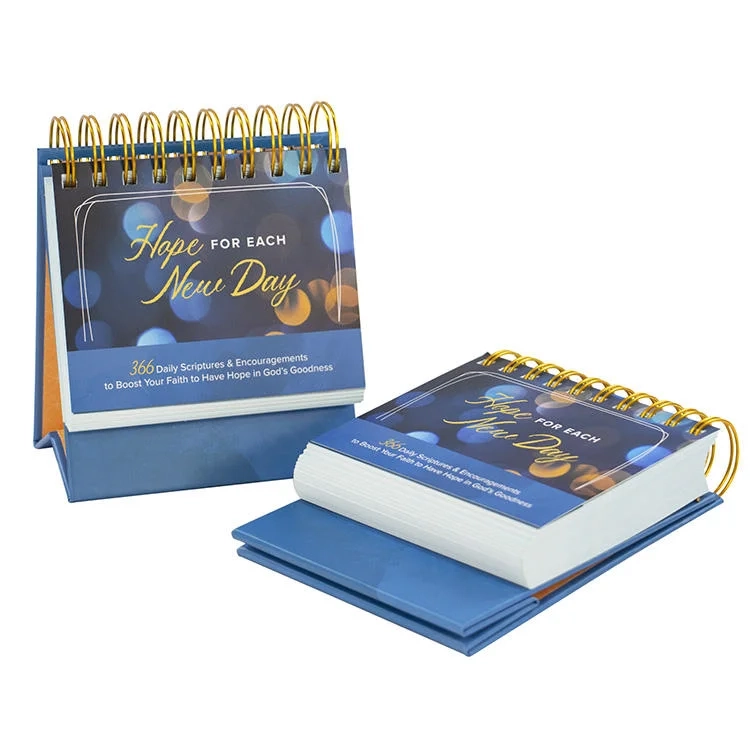 2026 Custom Printed Standing Desk Calendar – Flip Design with Spiral Coil Binding