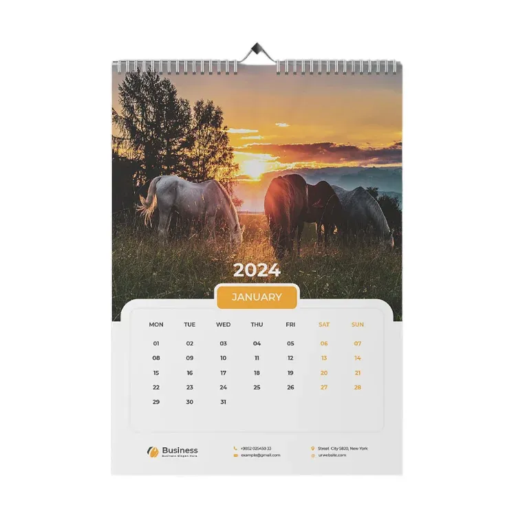 2026 Wholesale Wall & Desk Calendar – Custom Logo, Full-Color Printing, High Quality at Low Price