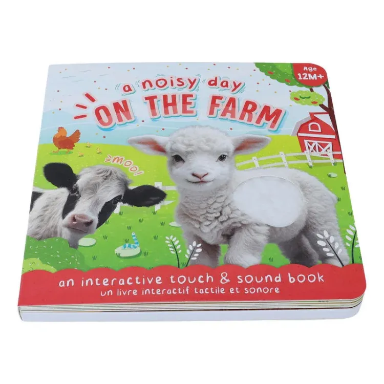 Custom Sound & Touch Board Book for Kids – Interactive Farm Theme, Baby Learning Toy with Audio
