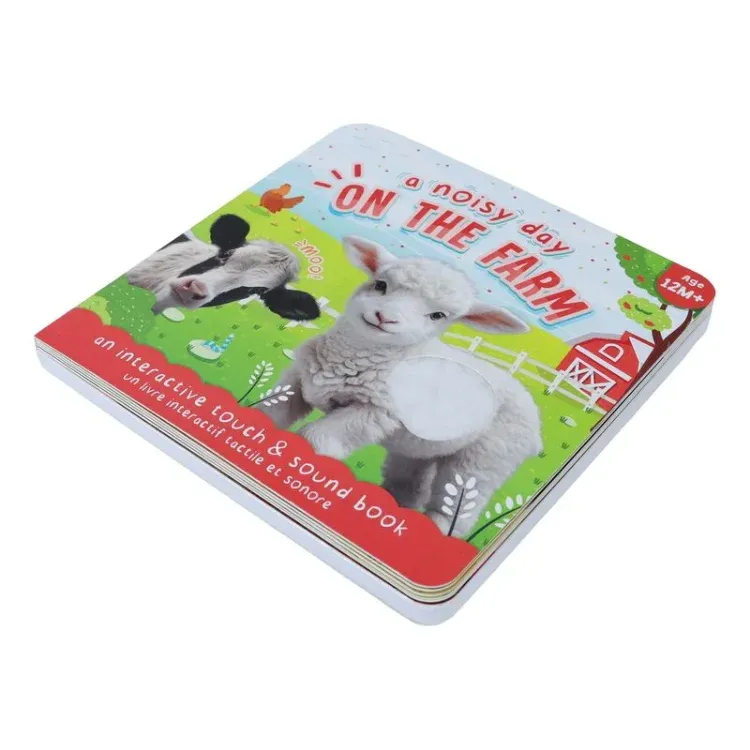 Custom Sound & Touch Board Book for Kids – Interactive Farm Theme, Baby Learning Toy with Audio