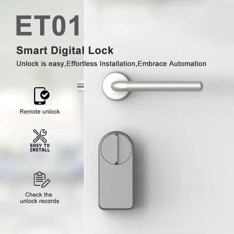 FD-ET01 Smart Digital Lock with TUYA APP, Bluetooth, Passcode, WiFi, Keyless Entry – Minimalist Design, OEM/ODM