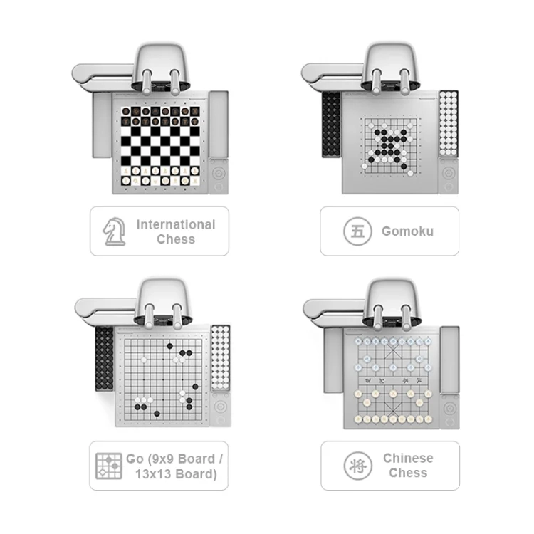 SenseRobot AI Chess Learning & Training Robot - 4-in-1 for Chinese Chess, Go, International Chess and Gomoku | Ages 3–12 | Enlightenment, Chess Learning, Companion Practice, Match Play | Home Learning