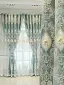 European retro double-layer curtain, with 3D relief embroidered white yarn, suitable for bedrooms, living rooms and other environments