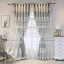 European retro double-layer curtain, with 3D relief embroidered white yarn, suitable for bedrooms, living rooms and other environments
