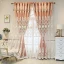 European retro double-layer curtain, with 3D relief embroidered white yarn, suitable for bedrooms, living rooms and other environments