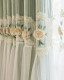 French light luxury double-layer curtains, shading new romantic lace embroidered cloth yarn integrated, suitable for living rooms, bedrooms and other room types