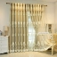 Golden Elegant atmospheric relief embroidered curtains, European-style cloth yarn double-layer blackout curtains, with embroidered white yarn, suitable for bedrooms, living rooms and other room types