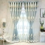 Golden Elegant atmospheric relief embroidered curtains, European-style cloth yarn double-layer blackout curtains, with embroidered white yarn, suitable for bedrooms, living rooms and other room types