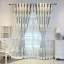 Golden Elegant atmospheric relief embroidered curtains, European-style cloth yarn double-layer blackout curtains, with embroidered white yarn, suitable for bedrooms, living rooms and other room types